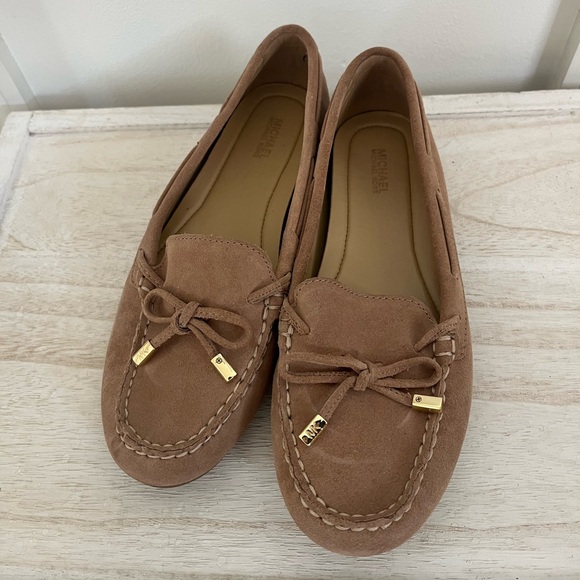 Michael Kors Tan Suede Loafers - Picture 1 of 3